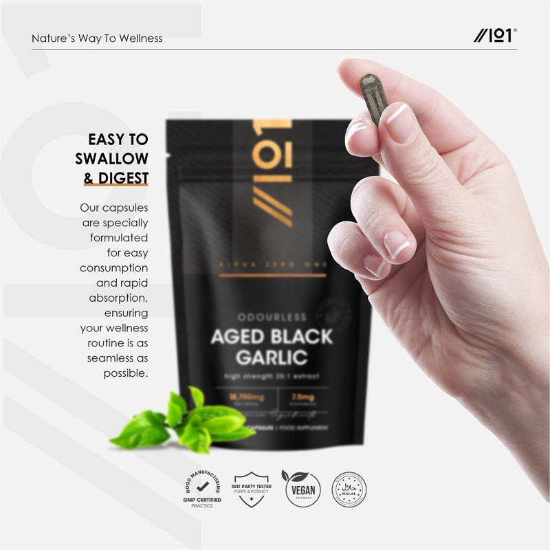 Black Garlic Extract 18,750mg - Fermented & Aged - Standardised