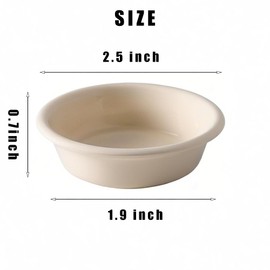 CRITTZOO 100Pcs 1oz Biodegradable Crested Gecko Food Cups fit Reptile Food Dish or Water Bowl