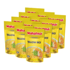 Mahatma Yellow Rice Mix, Long-Grain Rice, Stovetop or Microwave Rice, Gluten-Free and Kosher 20-Minute Rice, 5 Ounces, Pack of 12