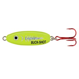 Northland Tackle Buck-Shot Rattle Spoon / 1.5" / 1/4 OZ - #8 HK/Super-GLO EXO Chartreuse
