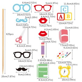 Back to School Photo Booth Props, Welcome Back to School Photo Background Posing Props, First Day of School Party Decoration