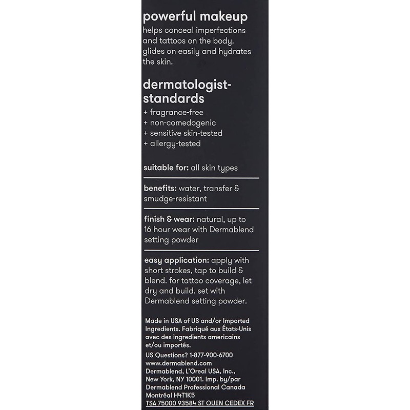 Dermablend Quick-Fix Body Makeup Full Coverage Foundation Stick, Water-Resistant Body