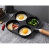 XJAXY Cast Iron Non-Stick Omelette Pan, Electric Stovetop Compatible, 4-Cup