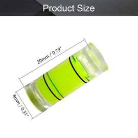 Utoolmart 8×20mm Green Universal Precision Bubble Level Vials Spirit Level Picture Hanging Levels Mark Measuring Instruments Layout Tools 10pcs
