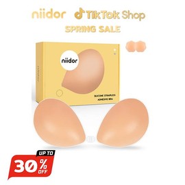 Niidor Adhesive Bra Strapless Sticky Invisible Silicone Bra for Backless Dress with breath Covers, Comfort Gift for her, girls accessories,womenswear, lady underswear, springtok:_Crew_G