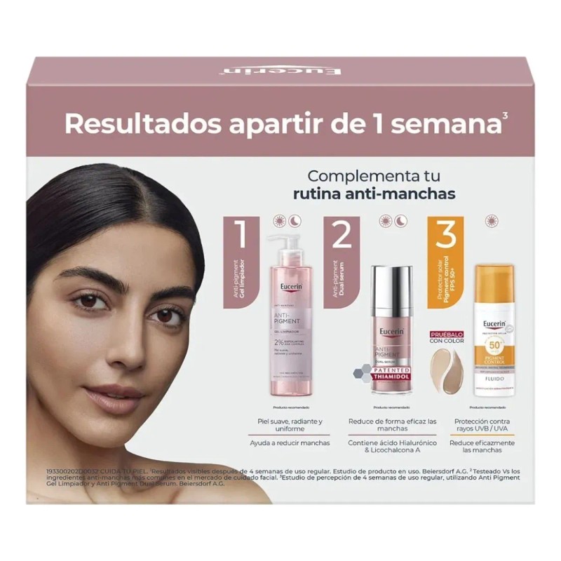 Eucerin Anti Pigment Gel Limpiador + Dual Serum +mini Regalo