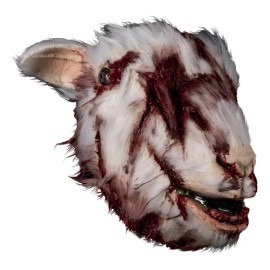 Máscara Cabra Sangrienta Animal Slashed Goat Halloween Color Blanco