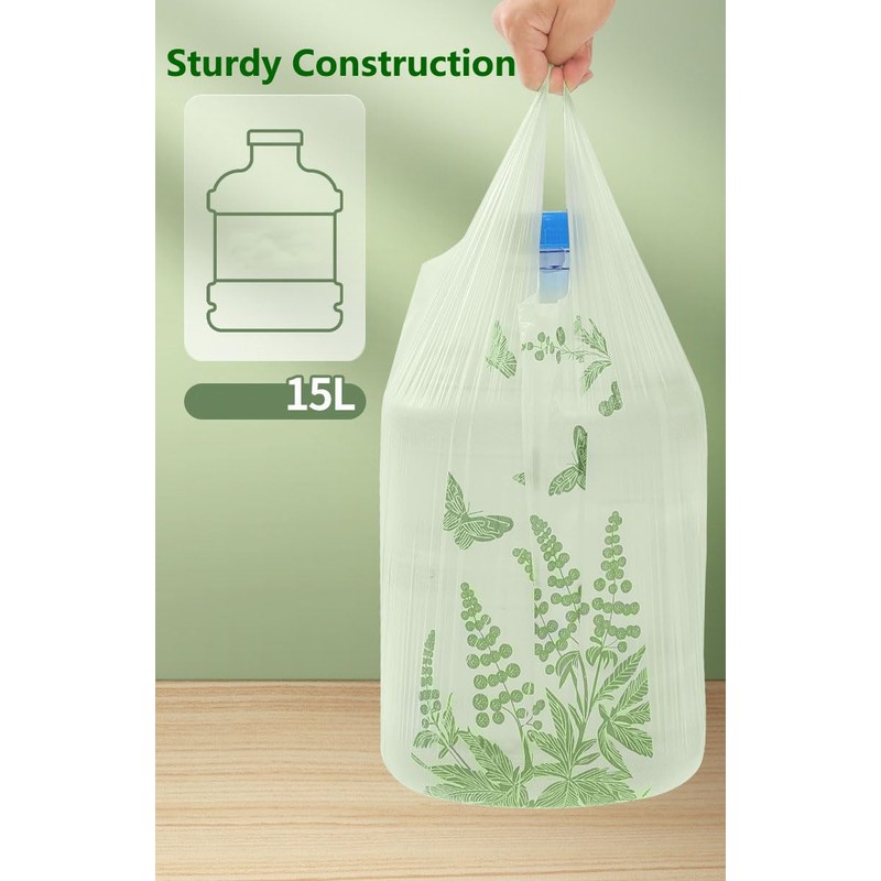 55pcs Small Trash Bags for Bathroom, Office, Kitchen,Bedroom Waste Bin