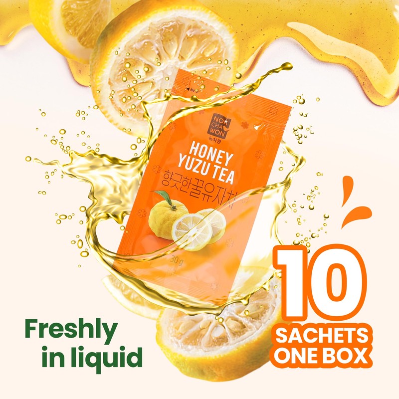 [Nokchawon] Honey Citron Tea (Yuzu with Honey Blend), 10 Sachets