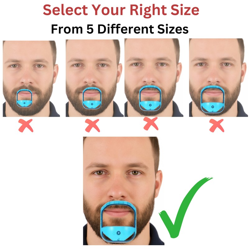 Sasha Square Goatee Beard Shaper Template for Men, Goatee &