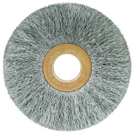 Weiler 15533 3" Crimped Wire Wheel, .006"Steel Fill, 1/2"Arbor Hole, Made in the USA