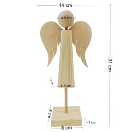 Wooden World – Wooden decoration angel christmas ornament stand ANGEL