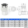 TAILONZ PNEUMATIC Male Straight 1/2 Inch Tube OD x 3/8