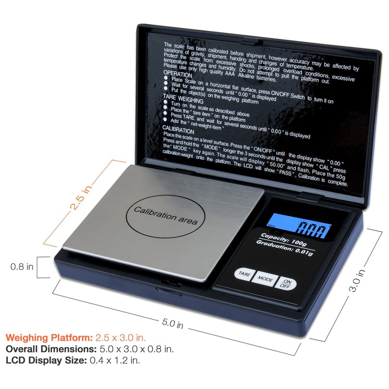 Weighmax Classic 3805 Series Digital Pocket Scale, 100 by 0.01g,