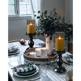 Da by Rechargeable Flameless Candle, Type-c Rechargeable Battery Candlewith Remote Control and Timer Function,Set of 3,can Last up to 240 Hours. A Wick Like a Flame. (Save 220 AA Batteries per Year)