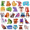 Magnetic Letters Wood Animal ABC, 26 Alphabet Magnets Cute Preschool