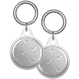 XtremePads Case, Compatible with Apple Airtags Finder - Protective Soft TPU Keychain Cover, for Pets, Bags, Keys (Zebras Garden)