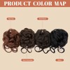 SARLA 2PCS Messy Bun Hair Pieces for Women Wavy Curly