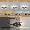 O'NEELDY Modern Dimmable LED Flush Mount Ceiling Light Remote Control