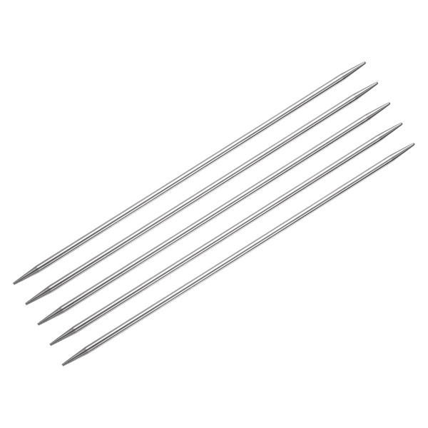 uxcell 5Pcs Knitting Needle 3.5mm Diameter 7.87 Inches Length Stainless