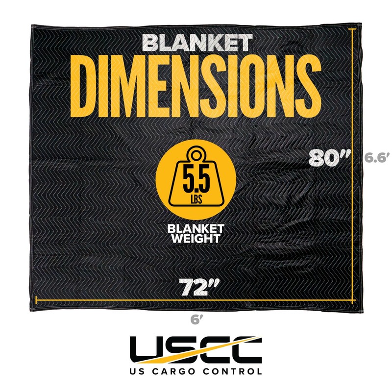 US Cargo Control Moving Blankets 72"x80" MBDELUXE65 Econo Deluxe, (65