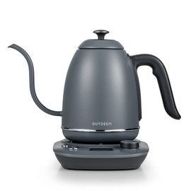 BUYDEEM K821 Electric Gooseneck Kettle with Variable Temperature Control, Pour Over Coffee Tea Kettle, Durable 18/8 Stainless Steel, Auto Keep Warm & Built in Brewing Timer, 0.8L