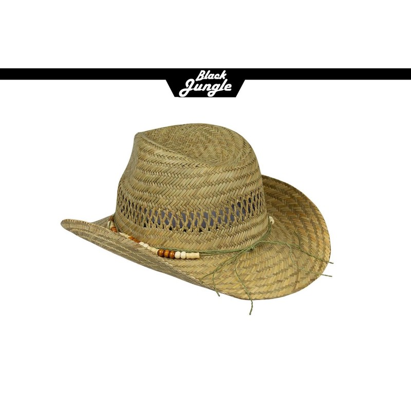 '"Bondi Natural Western Straw Hat