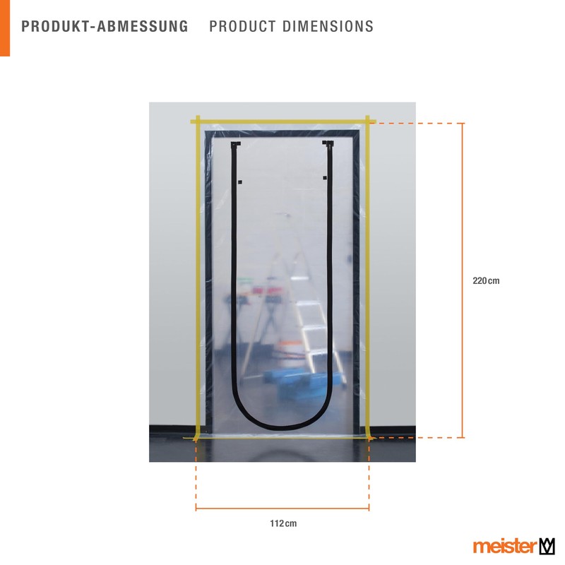 Meister Dust protection door 220 x 112 cm - Integrated