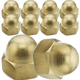 M5 Solid Brass Acorn Dome Cap Nuts DIN1587(Pack of 10)