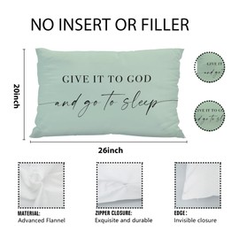 Knibeo Give It to God and Go to Sleep,Decorative Pillows Cover for Bed,Throw Pillows Cover for Bed,20x26 Inch Silk Pillow Case,Decorative Bed Pillows Cover for Bedroom Room（Violet 20" x 26"）