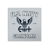 CafePress U.S. Navy Grandma Blue and White Square Bumper Sticker