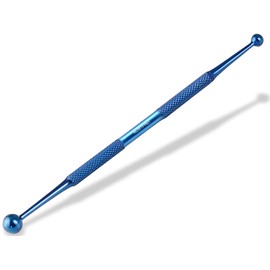 InstrumenteNrw Acupressure Pen Balls Diameter 6/9 mm Stainless Steel Manual Hand Massage Device Acupuncture Pen Point Finder Meridian Pen Acupressure Pen Acupressure Pen (Titanium Blue)