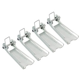 PATIKIL 2.9 Inch Replacement Hooks Latch, 4 Pack Metal Thickened Towing Receiver Hitch for Clevis Hook Trailer, Silver