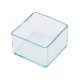 Lifeswonderful Square Transparent Rubber Protective Caps End Caps Stopper for Table Chairs Furniture Legs 25 mm (16)