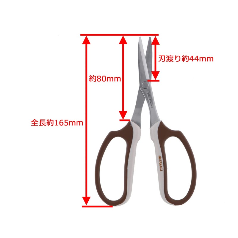 Takagi Stainless Steel Bud Cutting Shears with Main Blades, 6.3