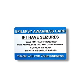 Epilepsy Awareness Medical Awareness Badge, Emergency Information Card