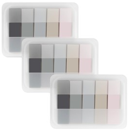 Essex Wares - 300 Pieces - Transparent Sticky Notes Tabs with Case - 5 Morandi Colors - 3 Cases - 1.8" x 0.4" - 60 Pieces Each Color - Pop Up Index Tabs - Book Flags for Annotating - Book Sticky Tabs