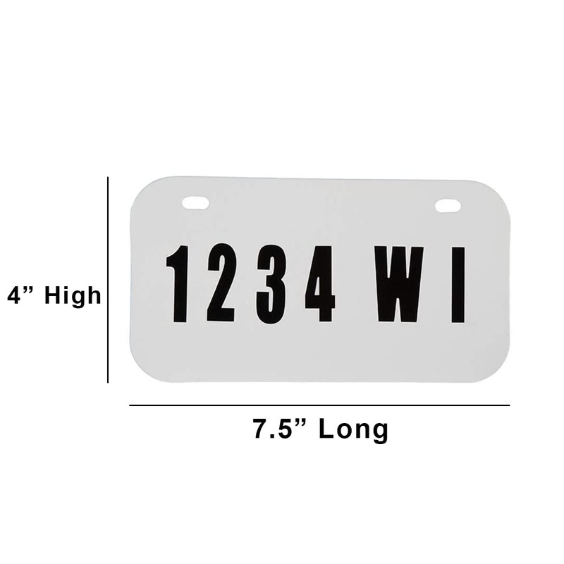 Raider FS-12000-1 ATV/UTV Wisconsin License Plate Kit with Numbers and