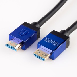 SlimHDMI 7.5m Premium Certified HDMI Cable with Secure Lock Connector (4K Ultra HD, Gold Plated, 1080p, 3D, High Speed, ARC)