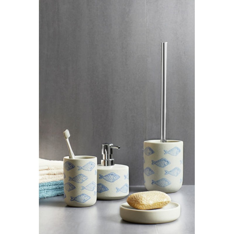 WENKO Soap Dispenser Aquamarine, Refillable Soap Dispenser for Liquid Soap/Lotion,