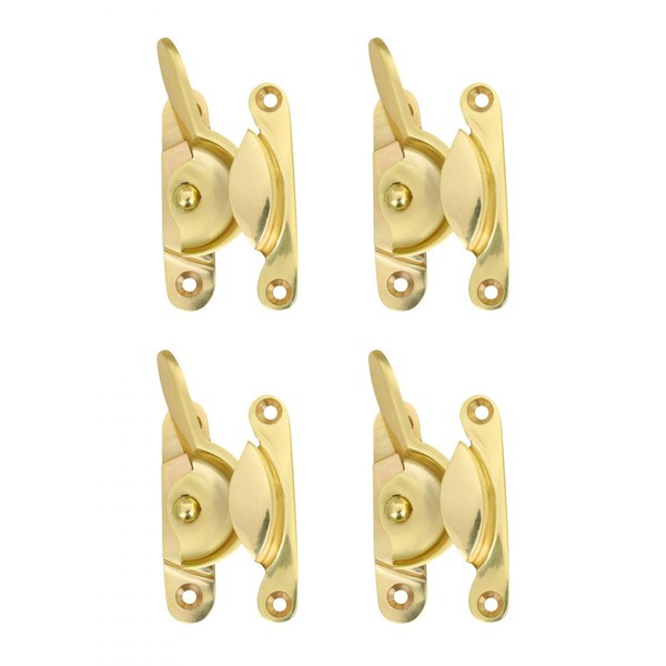 Renovators Supply Manufacturing Brass Window Sash Lock 2.5 in Lacquered