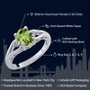 Gem Stone King 925 Sterling Silver Green Peridot and White