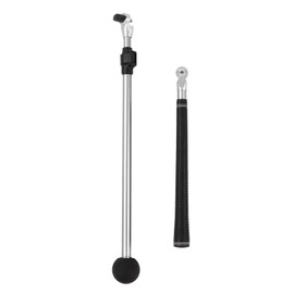 Telescopic Golf Swing Trainer Folding Hands Gesture Corrector Retractable Position Grip(Silver Golf Club Black Round Grip )