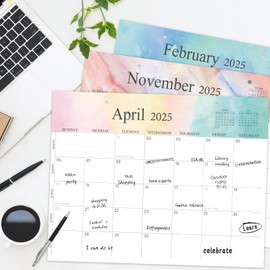 Guasslee Desk Calendar 2025, 18-Month Hanging Desk/Wall Calendar From 2025 Jan-2026 June, 14" X 11.5" Monthly Planner With Corner Protector For School Office Home Organizing & Planning