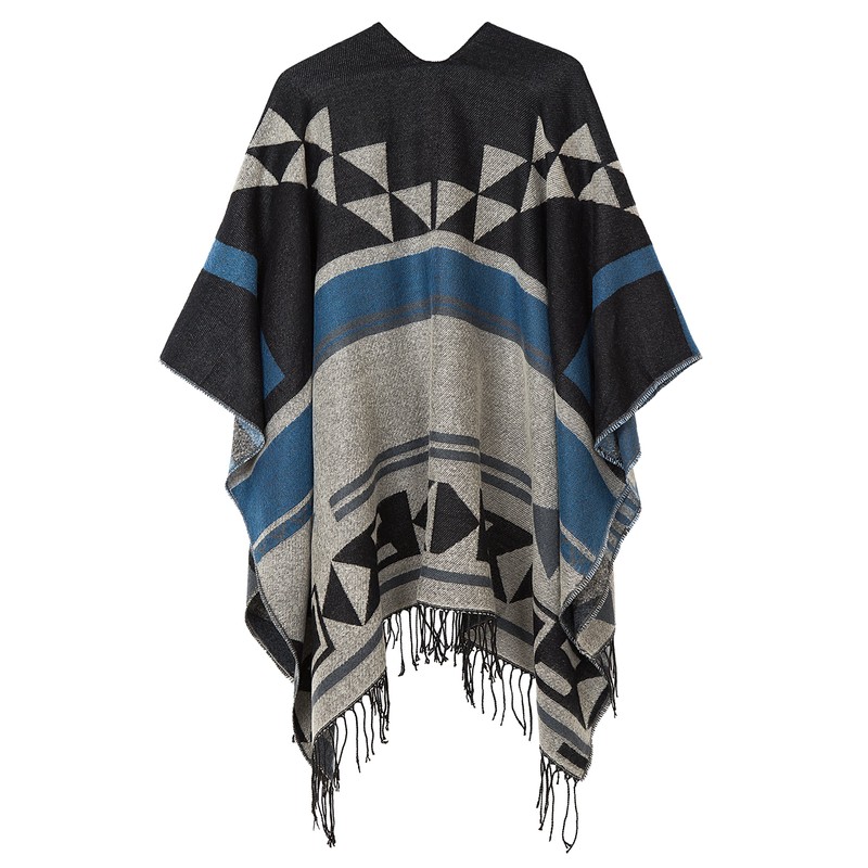 Urban GoCo Women's Poncho, Stole, Bohemian Tassel Scarf -