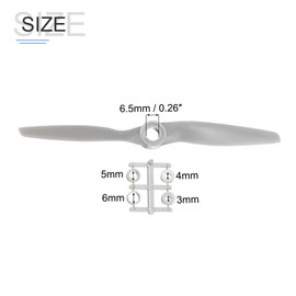 QUARKZMAN Pack of 4 4.75 x 4.75 Inch Propeller RC Propeller 2-Blade Grey with Adapter Rings for RC Aeroplane Prop Replacement