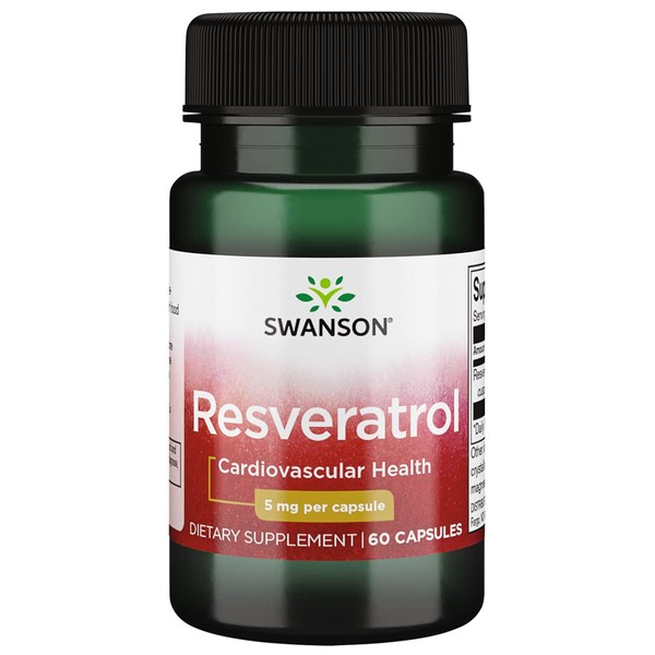 Swanson Resveratrol Polygonum Cuspidatum Extract 5 Milligrams 60 Capsules
