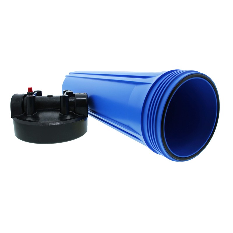 20" Neo-Pure Black/Blue Filter Housing Blue Sump/Black Cap with Pressure