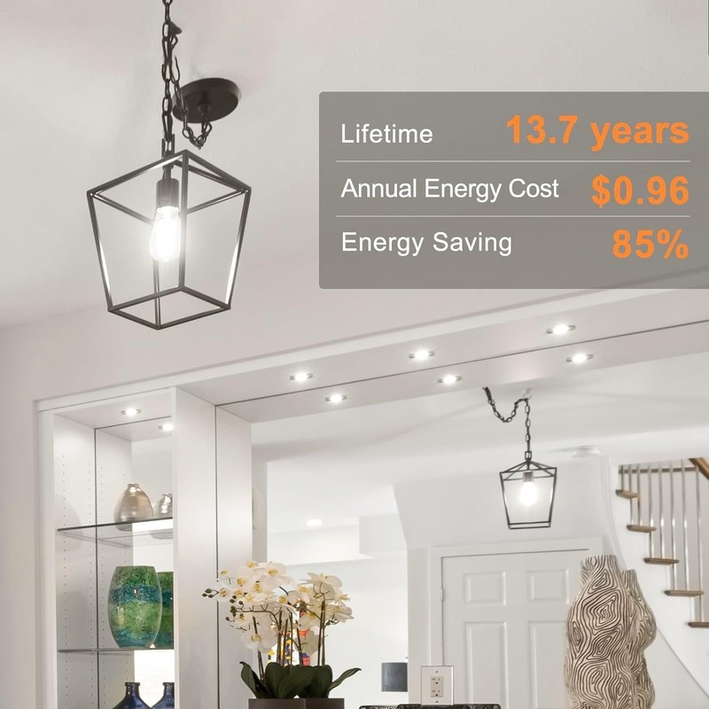 TJOY 6 Pack E26 Base Vintage LED Edison Light Bulbs,