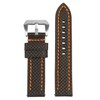 StrapsCo Heavy Duty Carbon Fiber Leather Quick Release Watch Band